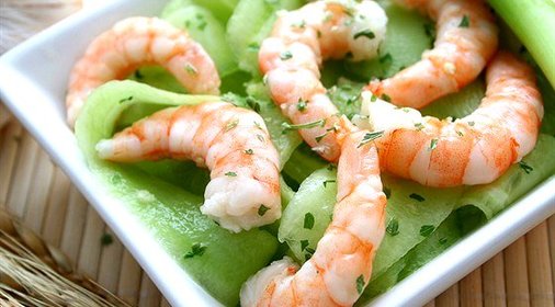 Салат из креветок и огурцов по‑китайски