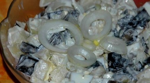 Салат с груздями