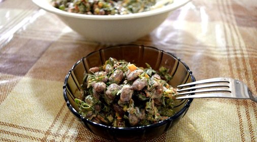 Салат с копченым мясом