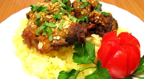 Баранина, запеченная в медово-горчичном соусе