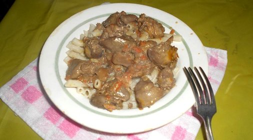 Куриная печень с майонезом