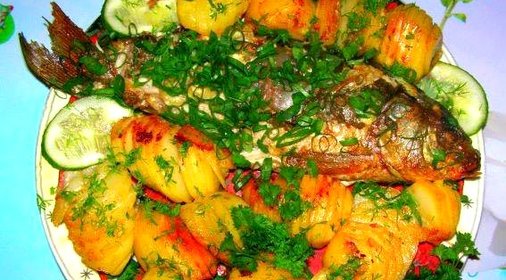 Запеченный карп в духовке