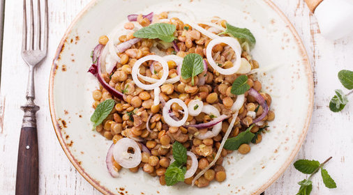 Чечевица в мятном соусе