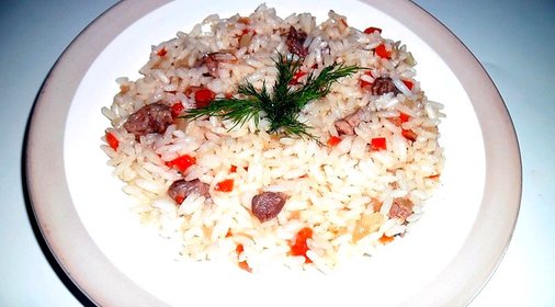 Рис с индейкой