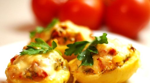 Фаршированный картофель в духовке