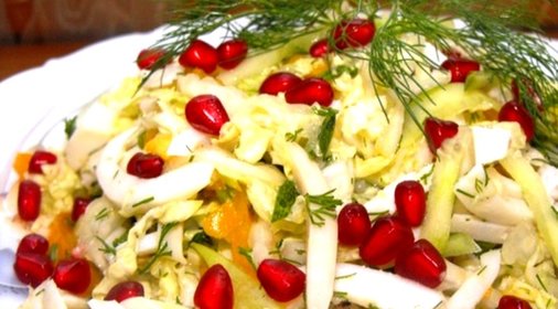 Салат из кальмаров с овощами