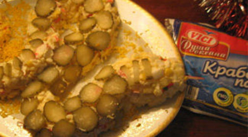 Салат Крабовая змейка