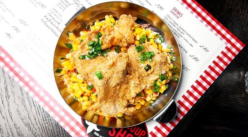 Жаренный в кукурузе сом с мак-шу