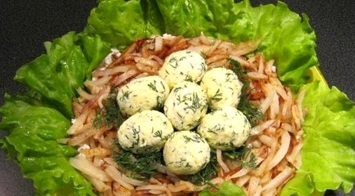 Салат Кукушкино гнездо