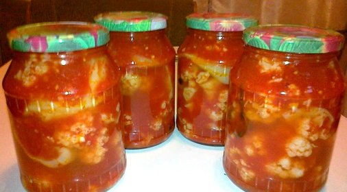 Салат из цветной капусты на зиму