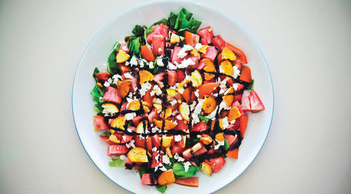 Летний салат с арбузом за 15 минут