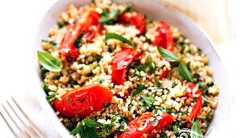 Табули с жареными помидорами
