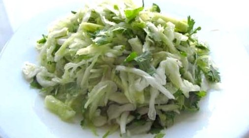 Постный салат из капусты