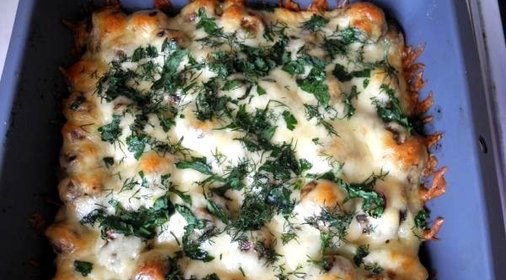 Шампиньоны со спаржей