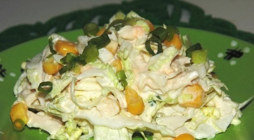 Салат с мясом из пекинской капусты