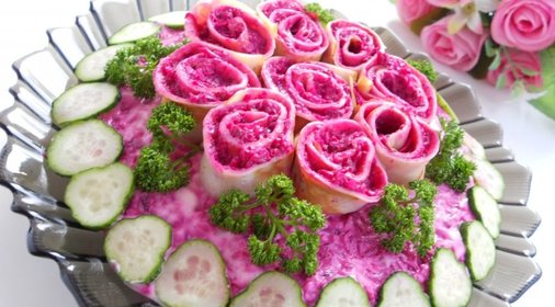 Салат с сельдью Краса