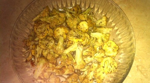 Цветная капуста и кабачки запеченные с розмарином