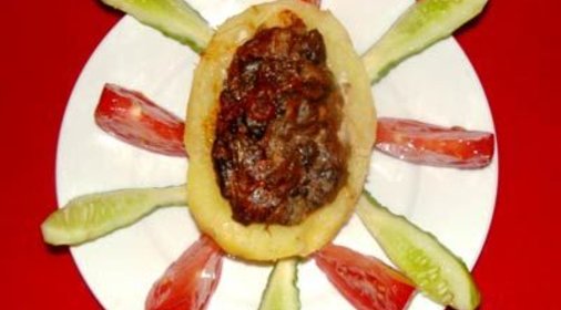 Картофельные лодочки с лесными грибами