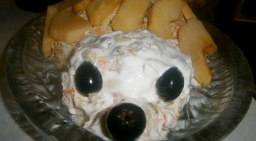 Салат Яблочный ёжик