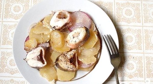 Конгрио с картофелем