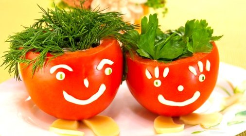 Фаршированные помидоры «Веселые ребята»