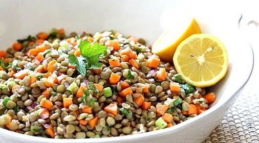 Салаты из чечевицы для похудения