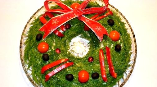 Салат Рождественский венок
