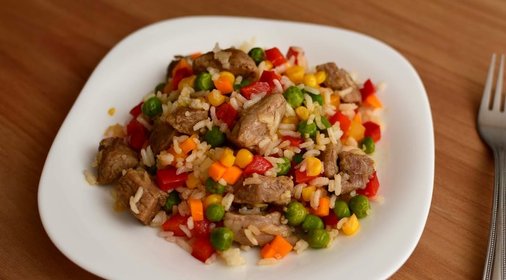 Рис со свининой