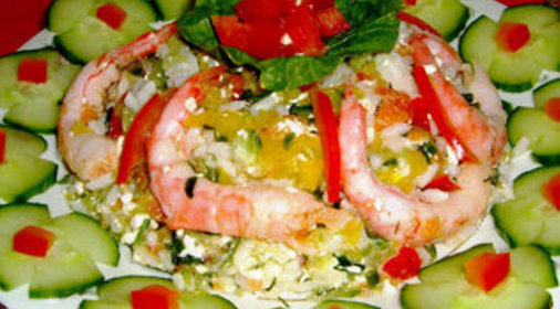 Салат с крабовым мясом VICI и креветками