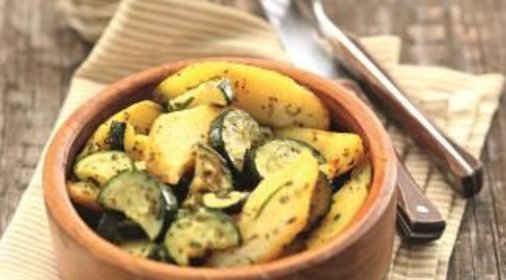 Cалат из цукини и картофеля с мятой