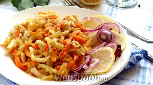 Кальмары с яйцом