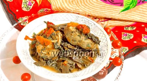 Хек тушёный на овощной подушке