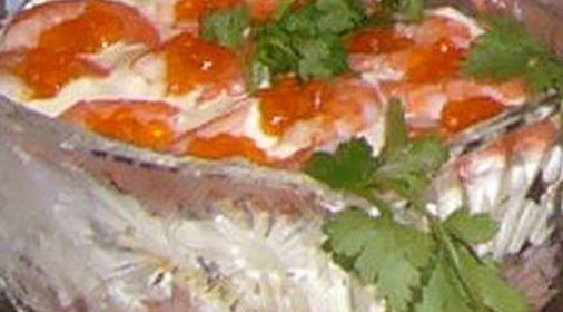 Салат из печеного перца с брынзой