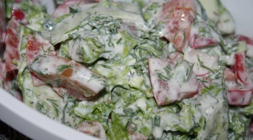 Диетический салат Скоро лето
