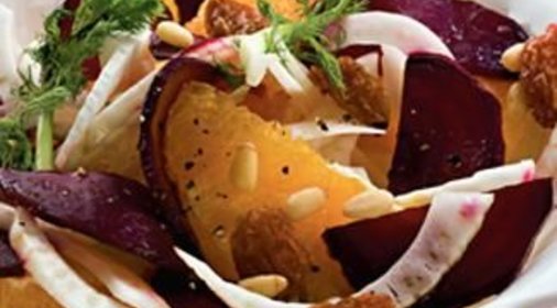 Запеченная свекла с фенхелем и изюмом