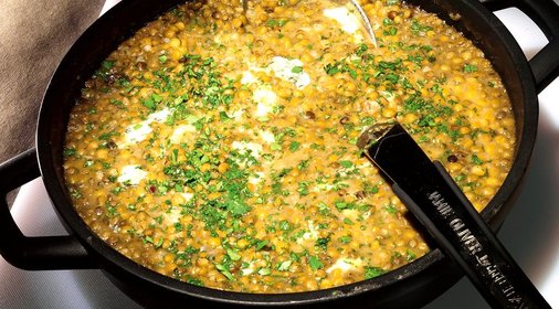 Чечевица с горгонзолой