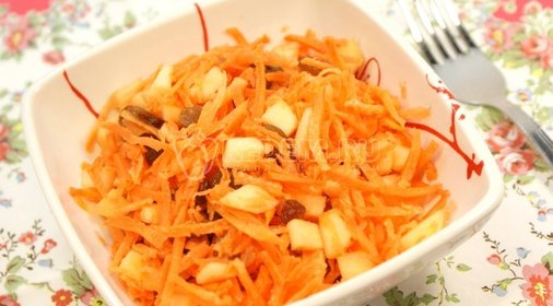 Морковно-фруктовый салат с изюмом