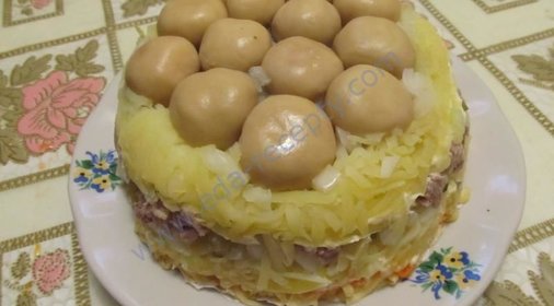 Вкусный салат грибы корейская морковь