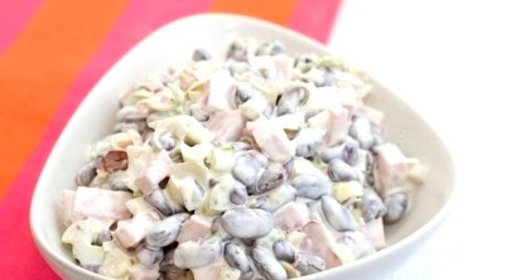 Фасоль с ветчиной