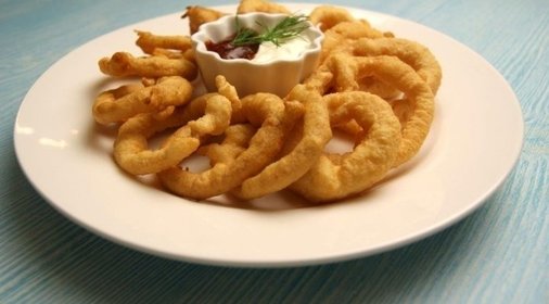 Луковые кольца в кляре