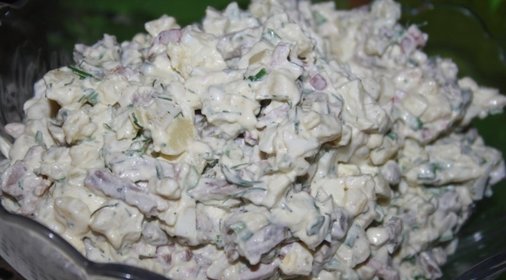 Мясной салат с каперсами