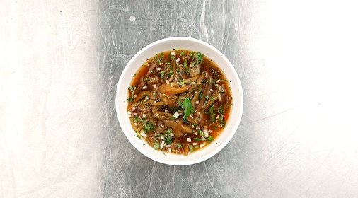 Китайский холодный суп из баклажанов