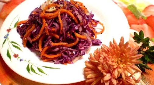 Капустный салат с морковью по-корейски