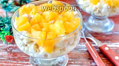 Салат с курицей и апельсином