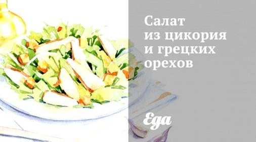 Салат из цикория и грецких орехов