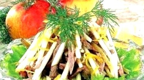 Пражский салат с говядиной