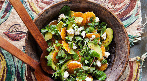 Салат с авокадо и мандаринами