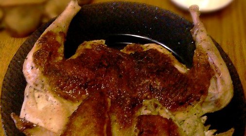 Цыпленок табака на сковороде