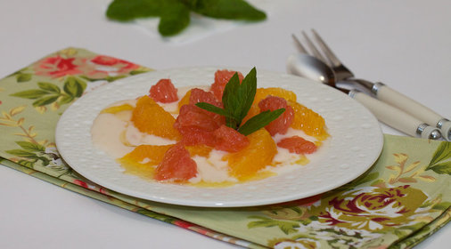 Цитрусовый салат с имбирем