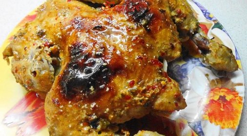 Пряный цыпленок в сметане запеченный в рукаве